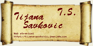 Tijana Savković vizit kartica
